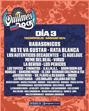 Quilmes Rock Dia 3